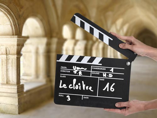 Tournage d'un film à l'abbaye de Fontenay